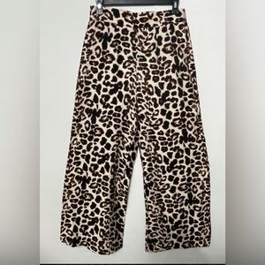 Bon Ami USA Leopard Print Wide Leg Pants Size S NWOT (A161)✨